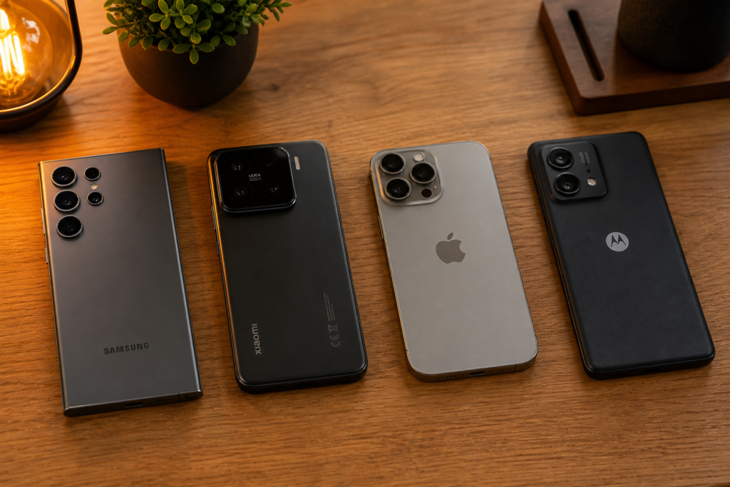 smartphones custo-benefício 2026 Samsung Xiaomi iPhone Motorola